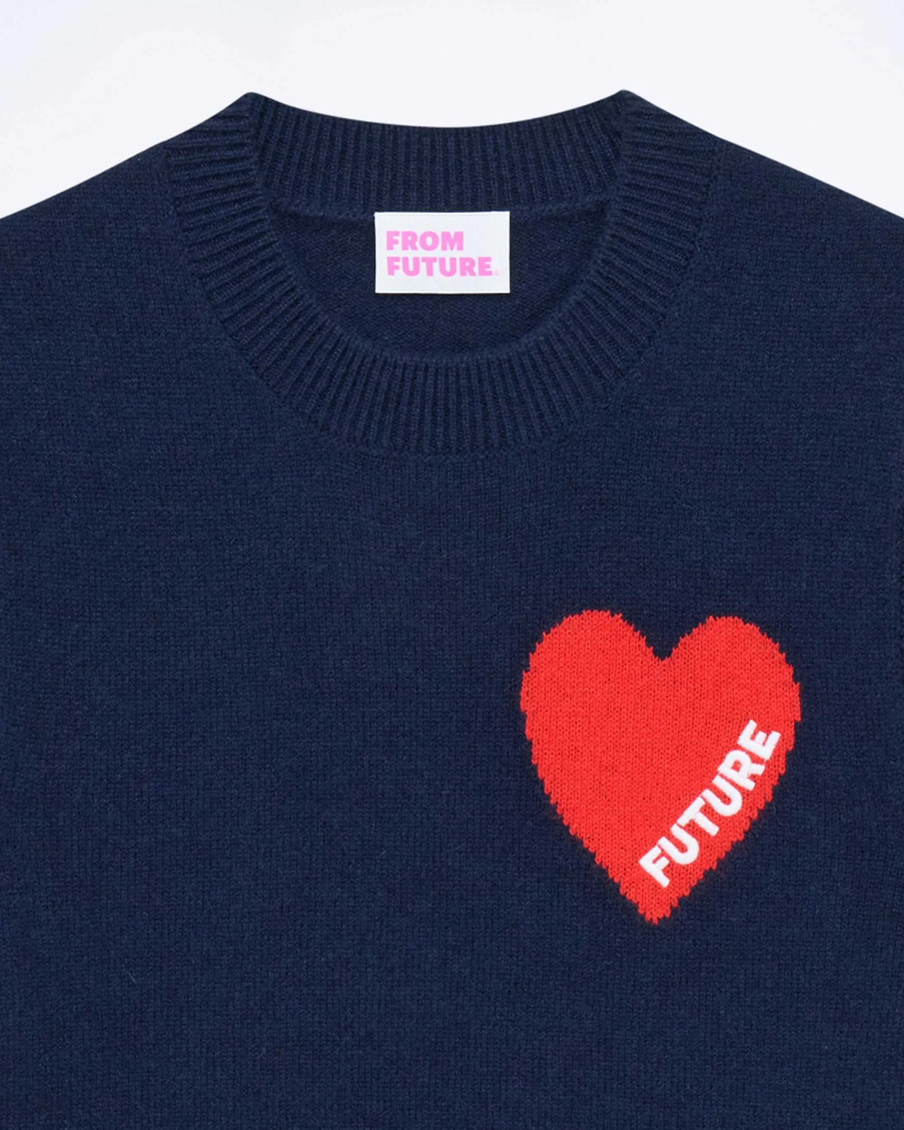 Hot FROM FUTURE Pull Sans Manche Coeur Navy