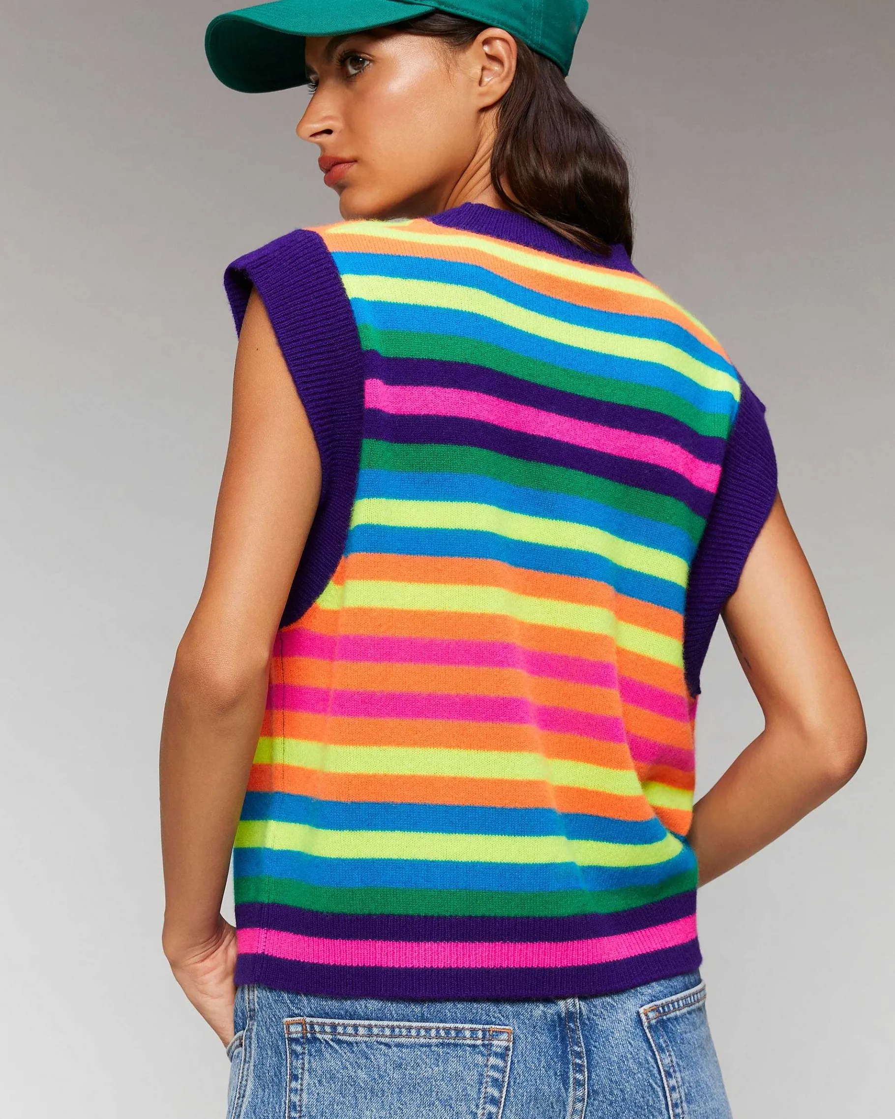 FROM FUTURE Pull Sans Manche Multico Leger Multicolor