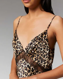 Online FROM FUTURE Robe Bretelle Dentelle Winter Leopard