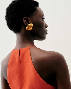 Outlet FROM FUTURE Robe Courte Bretelle Betty Orange