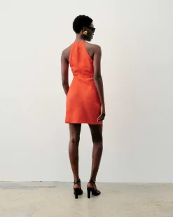 Outlet FROM FUTURE Robe Courte Bretelle Betty Orange