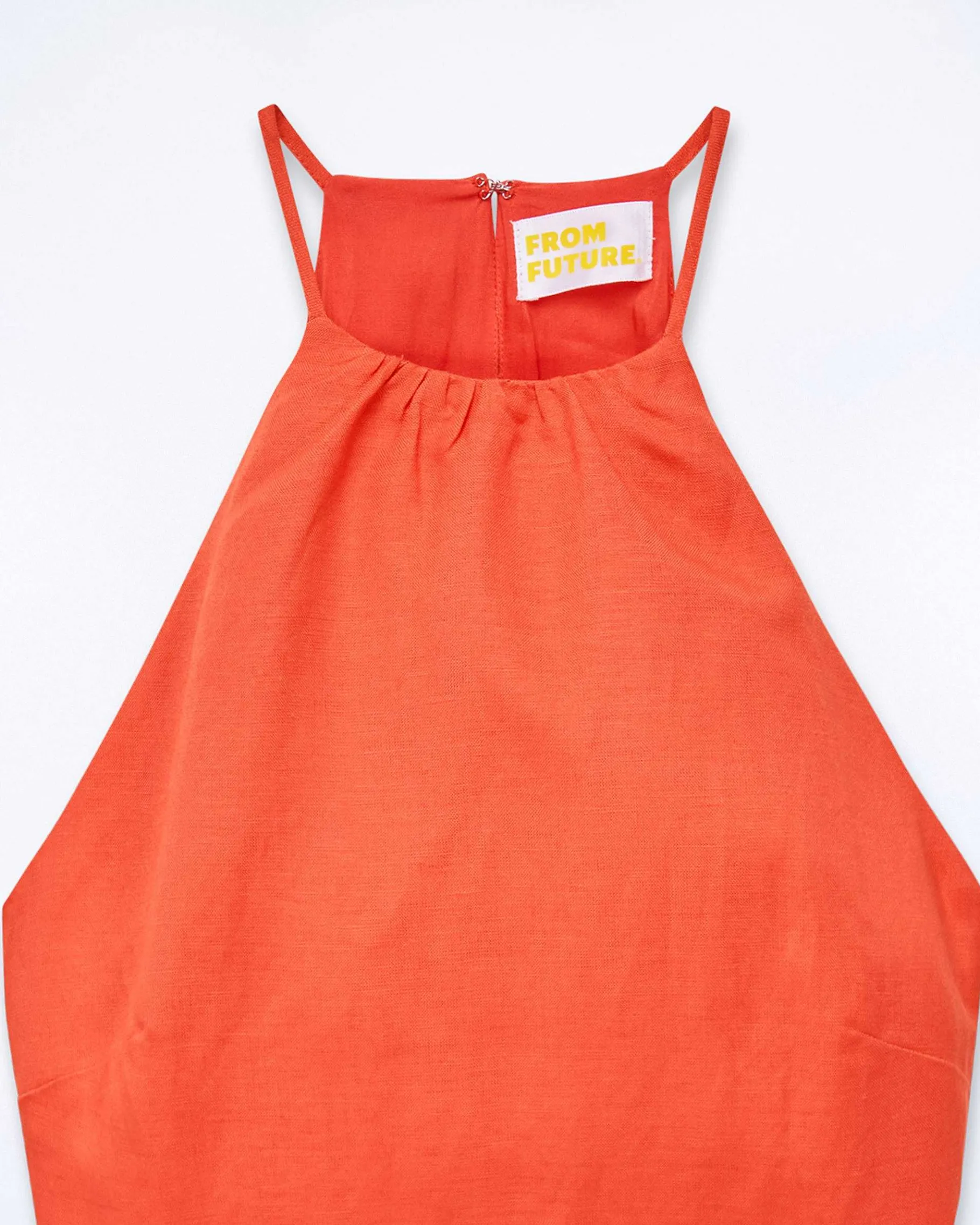 Outlet FROM FUTURE Robe Courte Bretelle Betty Orange