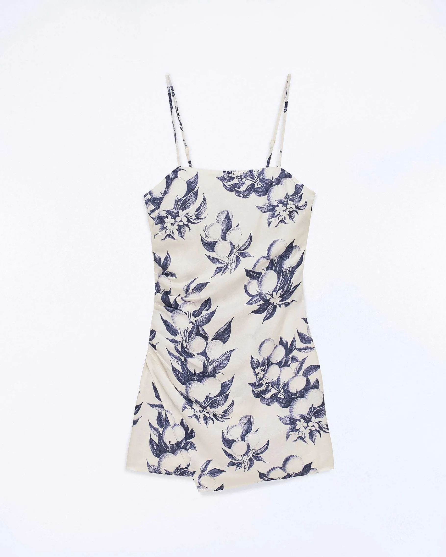 Sale FROM FUTURE Robe Courte Bretelle Rivka Toile De Jouy
