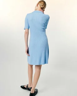 Clearance FROM FUTURE Robe Courte Manche Courte Baby Blue