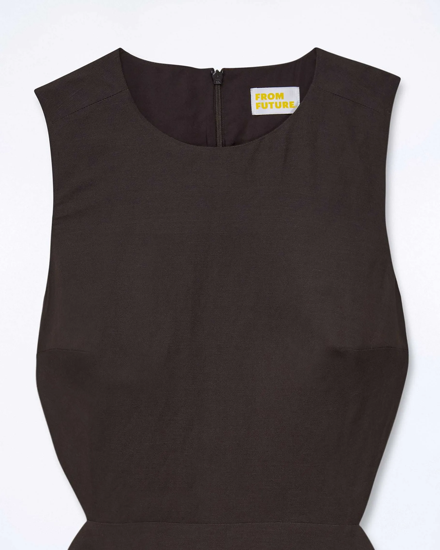 Hot FROM FUTURE Robe Longue Bretelle Myra Chocolat