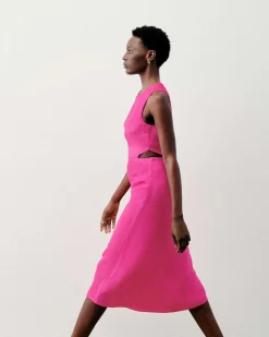 Online FROM FUTURE Robe Longue Bretelle Myra Disco Pink