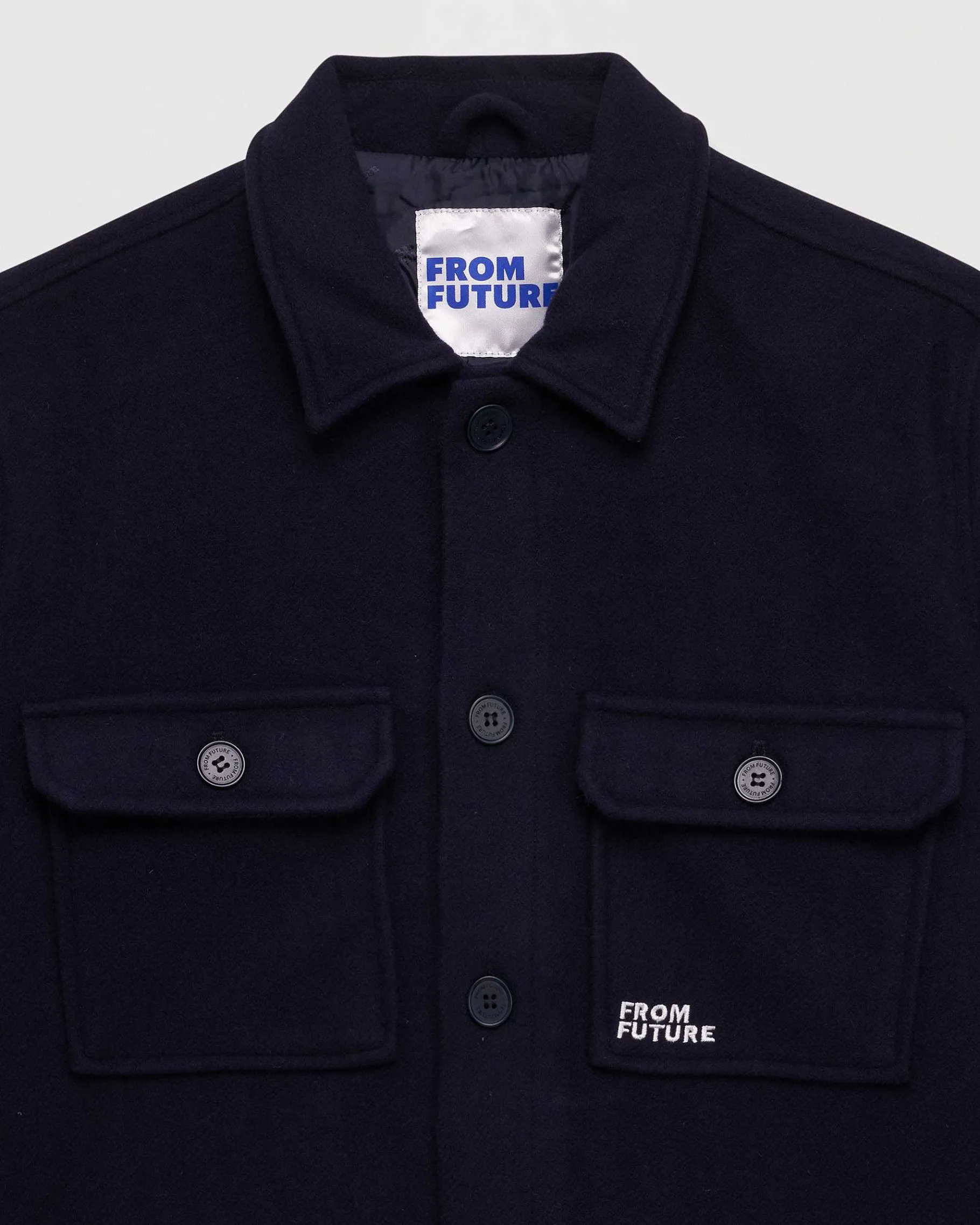 FROM FUTURE Surchemise Uni Navy