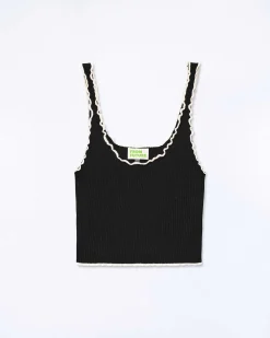 Clearance FROM FUTURE Top Brassiere Point Bourdon Bicolore Noir