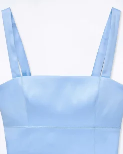 Outlet FROM FUTURE Top Bretelle Baby Blue