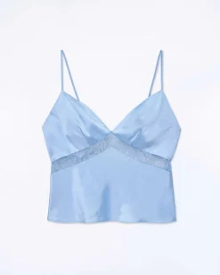 New FROM FUTURE Top Bretelle Dallia Baby Blue