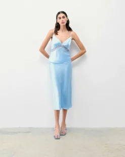 New FROM FUTURE Top Bretelle Dallia Baby Blue