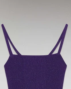 Online FROM FUTURE Top Bretelle Metallise Intense Purple