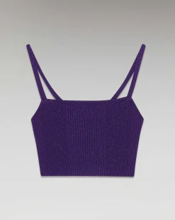 Online FROM FUTURE Top Bretelle Metallise Intense Purple