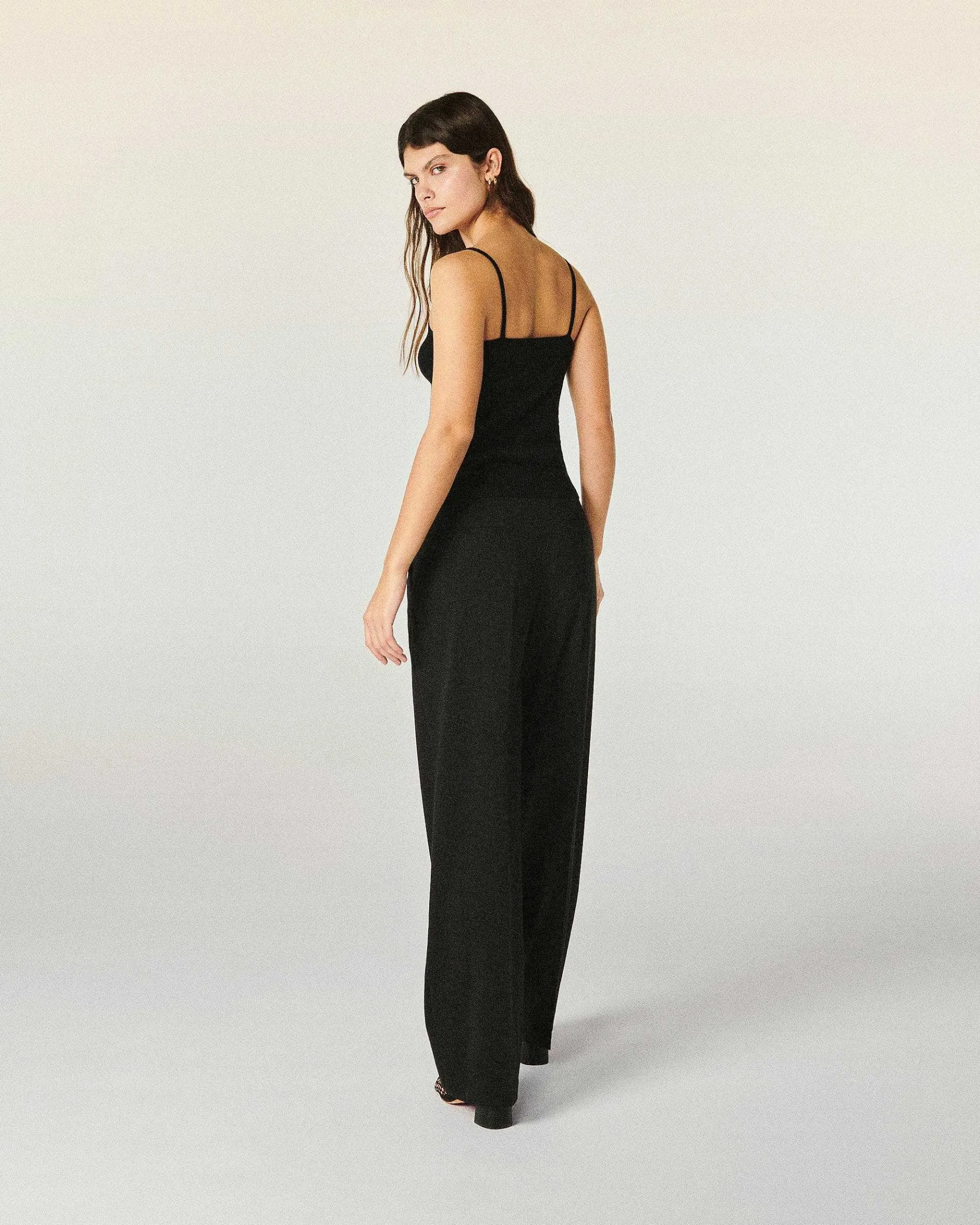 Clearance FROM FUTURE Top Debardeur Bretelle Bijou Noir