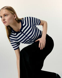 Hot FROM FUTURE Top Manches Courtes Navy