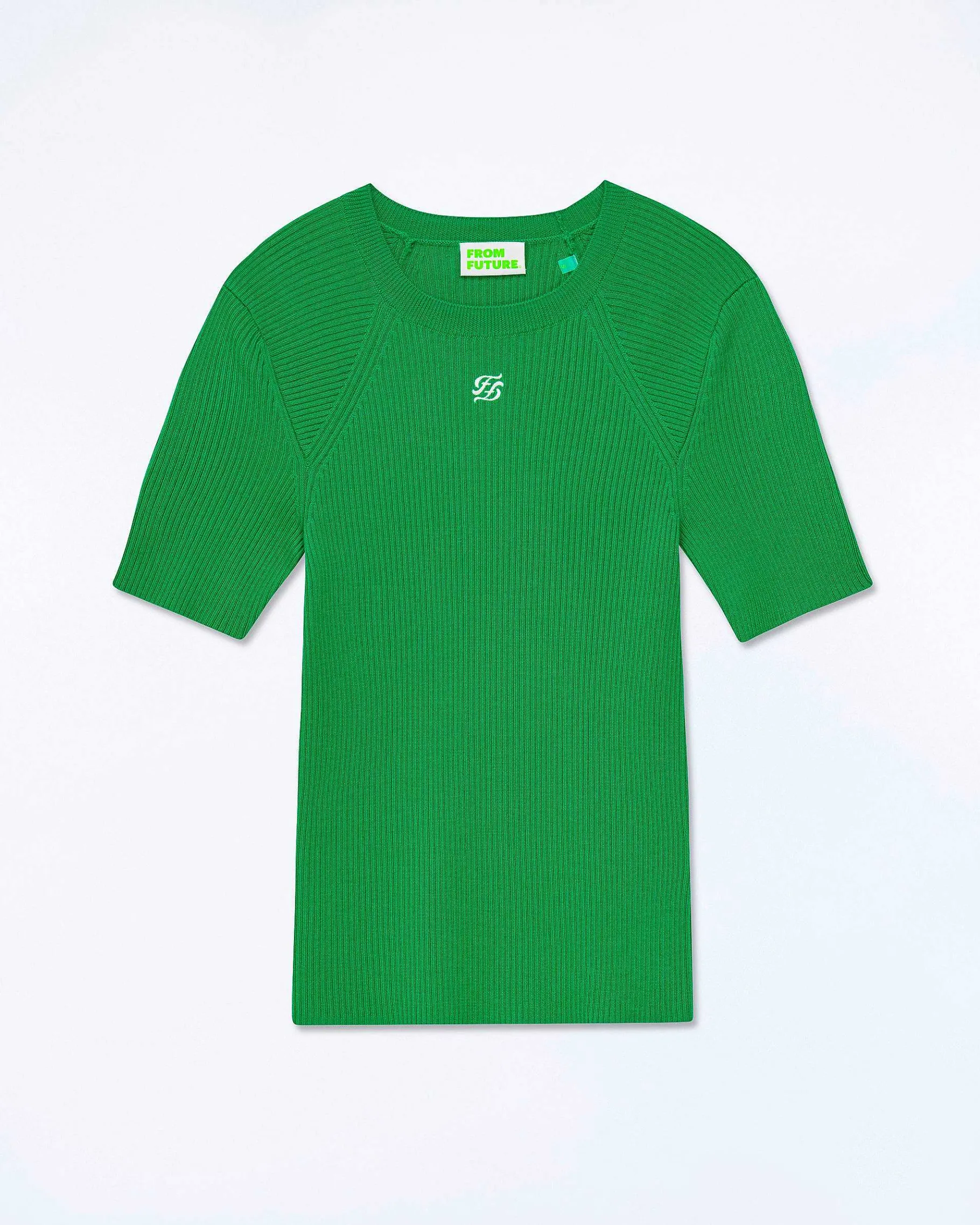 Sale FROM FUTURE Top Manches Courtes Bicolore Tropical Green