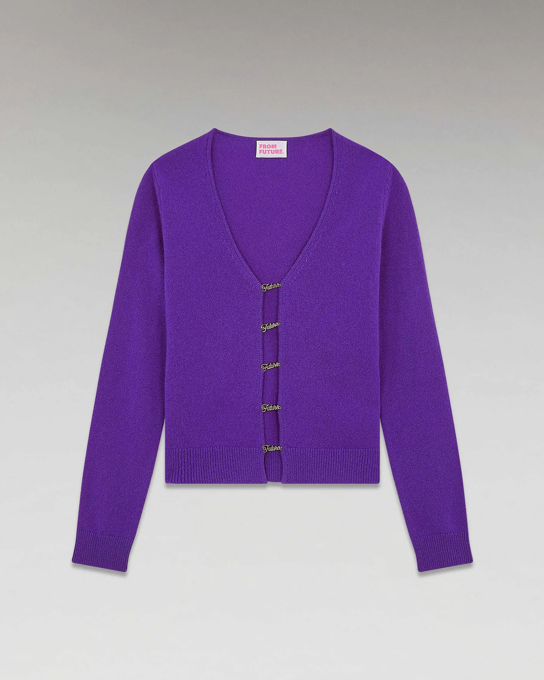 Online FROM FUTURE Top Manches Longues Boutons Violet Fluo