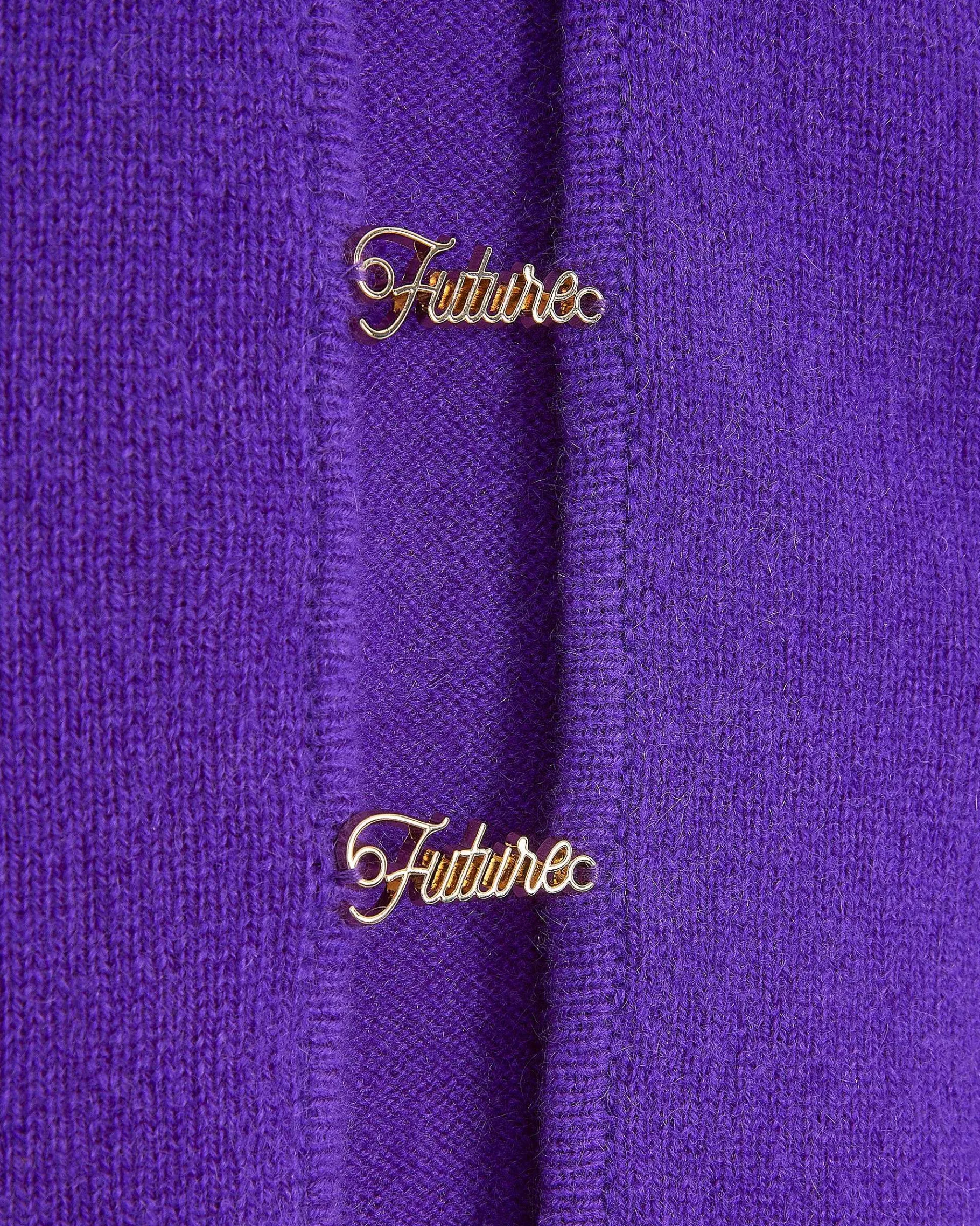 Online FROM FUTURE Top Manches Longues Boutons Violet Fluo