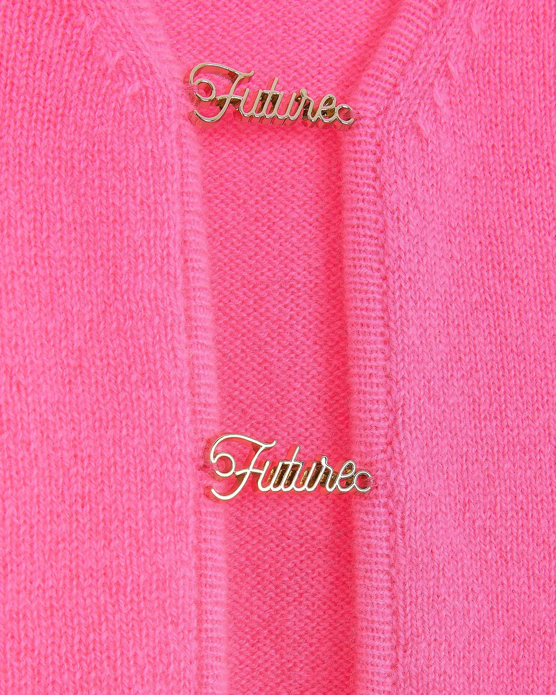Discount FROM FUTURE Top Manches Longues Boutons Bijoux Sparkle Pink