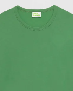 Hot FROM FUTURE T-Shirt Col Rond Basique Olive Green