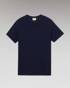 New FROM FUTURE T-Shirt Col Rond Basique Navy