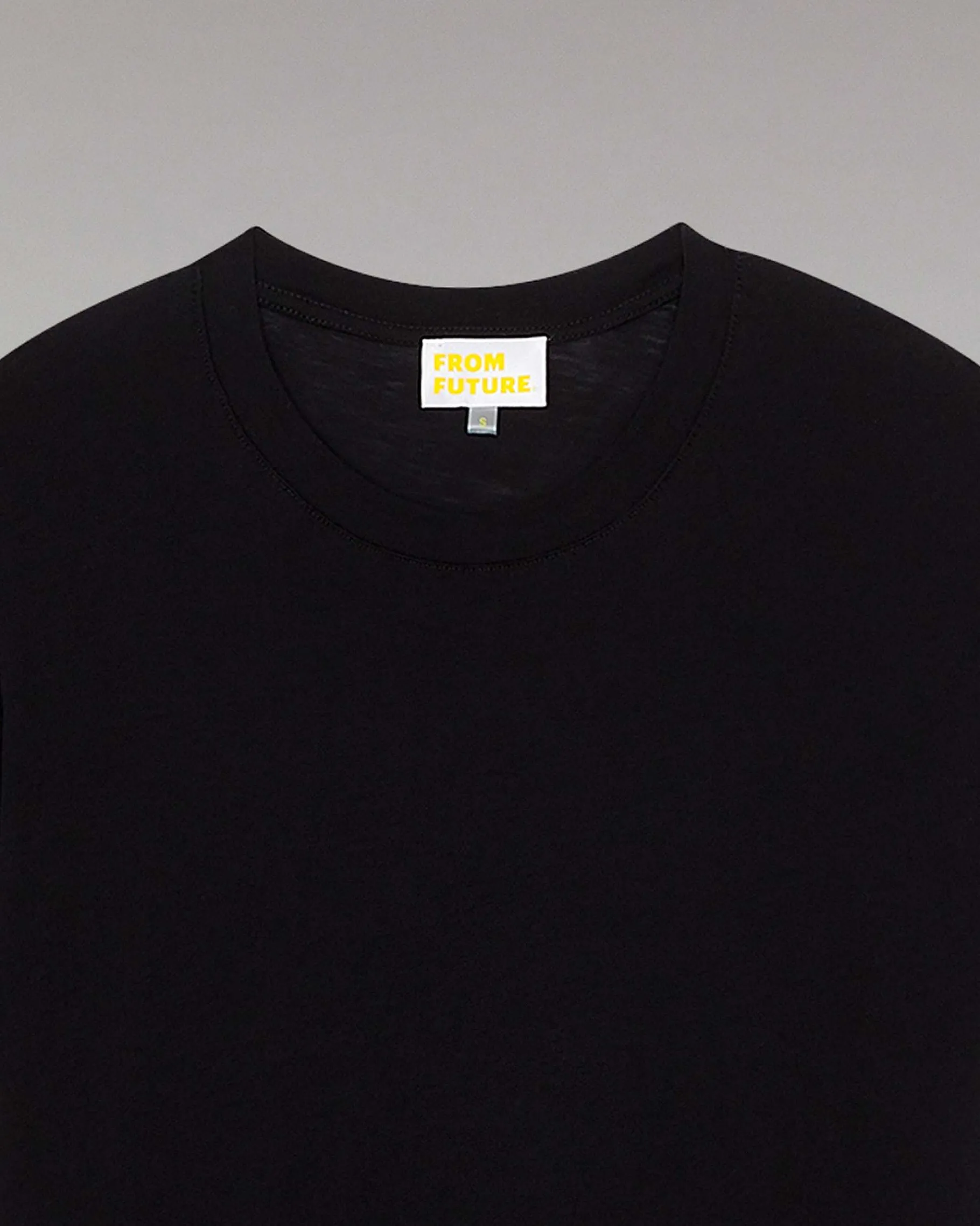 Discount FROM FUTURE T-Shirt Col Rond Basique Noir