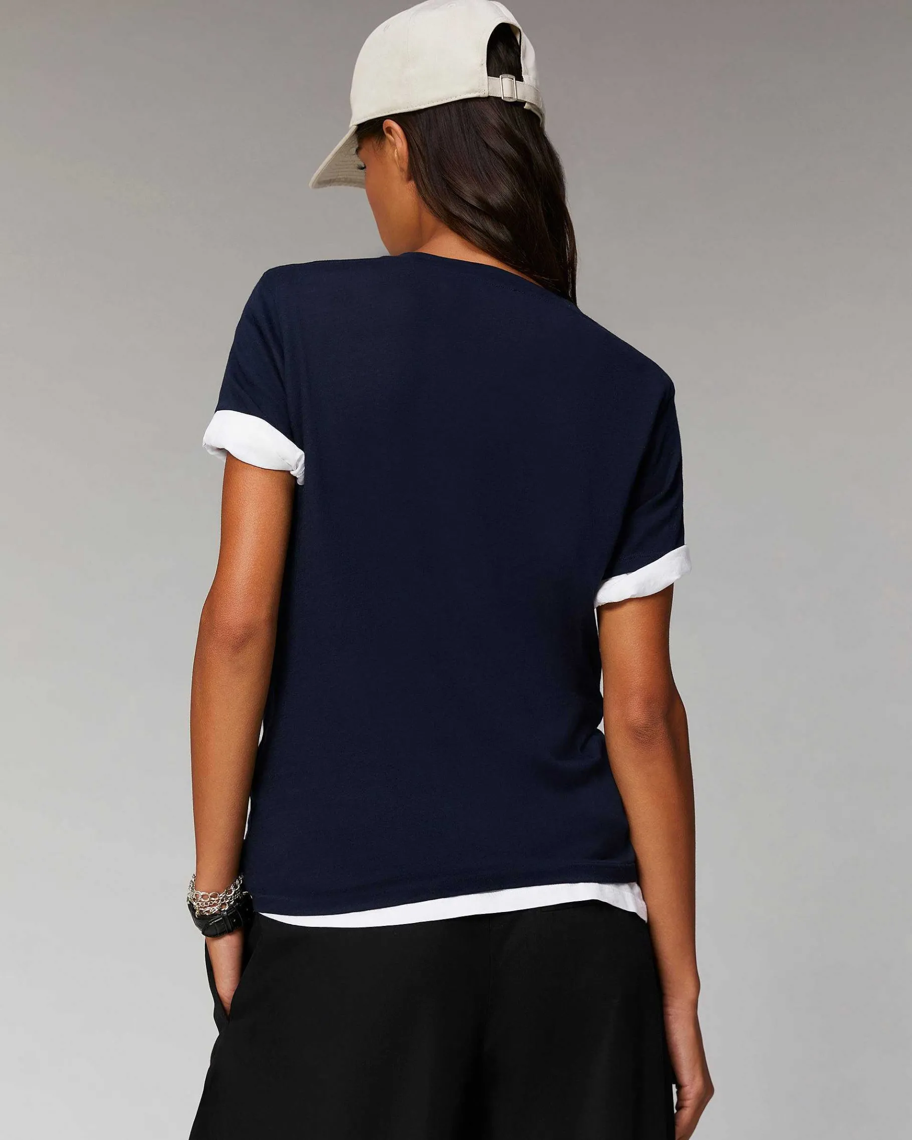 Discount FROM FUTURE T-Shirt Col Rond Basique Noir