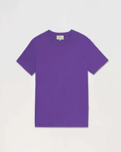 Clearance FROM FUTURE T-Shirt Col Rond Basique Violet Fluo