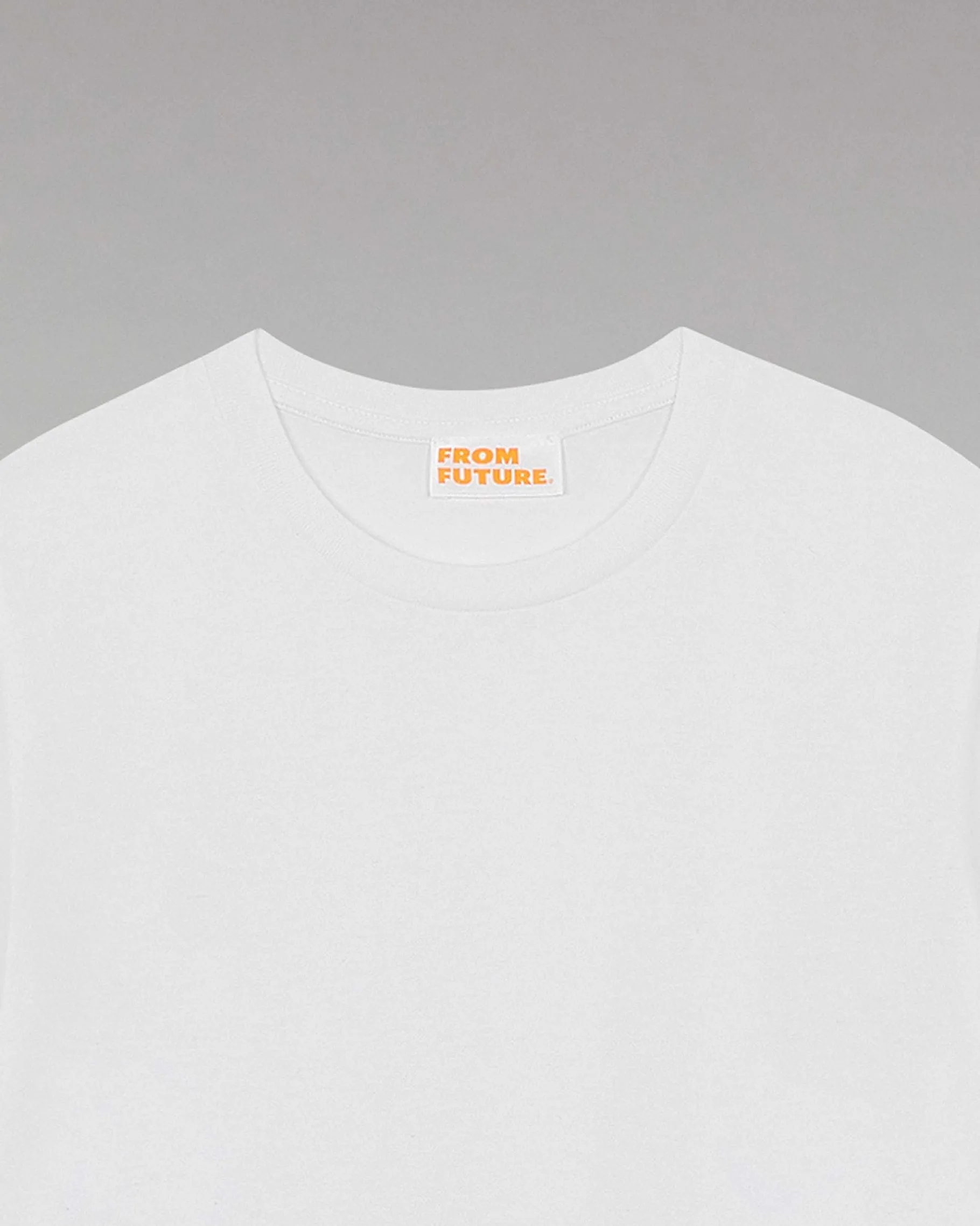 Outlet FROM FUTURE T-Shirt Col Rond Boyfriend Blanc