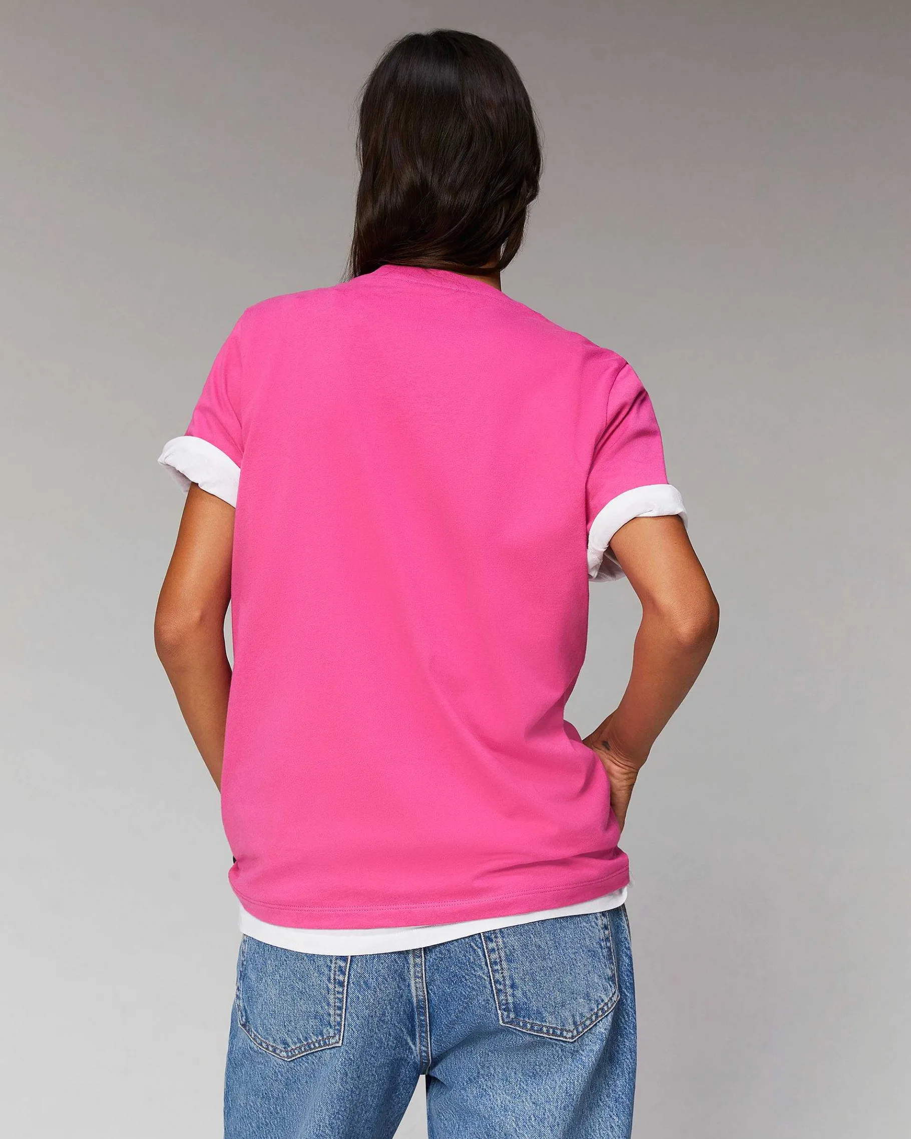 Outlet FROM FUTURE T-Shirt Col Rond Boyfriend Blanc