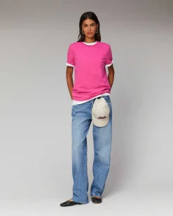 Discount FROM FUTURE T-Shirt Col Rond Boyfriend Gris Chine Clair