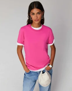 Online FROM FUTURE T-Shirt Col Rond Boyfriend Diva Blue