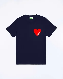 Hot FROM FUTURE T-Shirt Col Rond Manches Courtes Navy