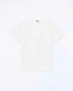 Discount FROM FUTURE T-Shirt Col Rond Manches Courtes Blanc