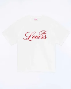 New FROM FUTURE T-Shirt Col Rond Manches Courtes Blanc
