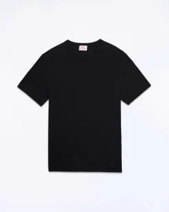 Discount FROM FUTURE T-Shirt Col Rond Uni Noir
