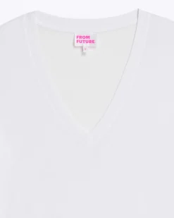 Hot FROM FUTURE T-Shirt Col V Supima Blanc
