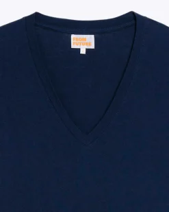 Clearance FROM FUTURE T-Shirt Col V Supima Navy