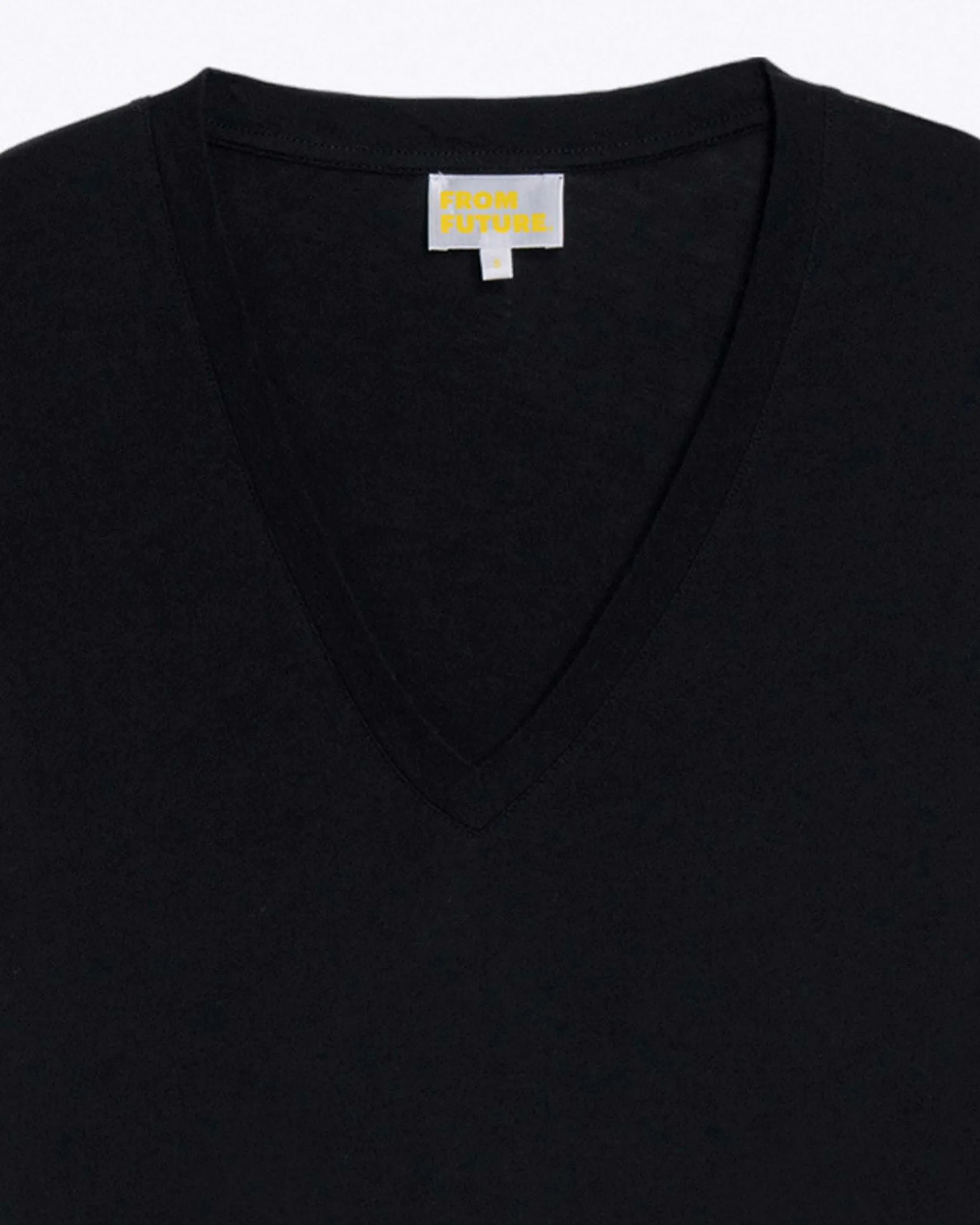 Clearance FROM FUTURE T-Shirt Col V Supima Noir