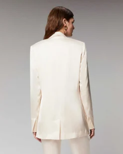 Online FROM FUTURE Veste Blazer Satinee Champagne