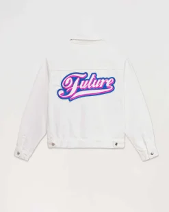 Best FROM FUTURE Veste Regular Broderie Future Ecru